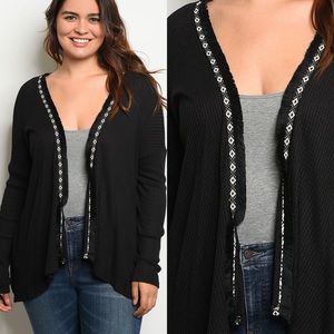 SALE Open Front Knit Plus Size Cardigan